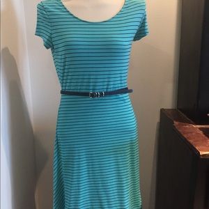 Cotton dress with belt